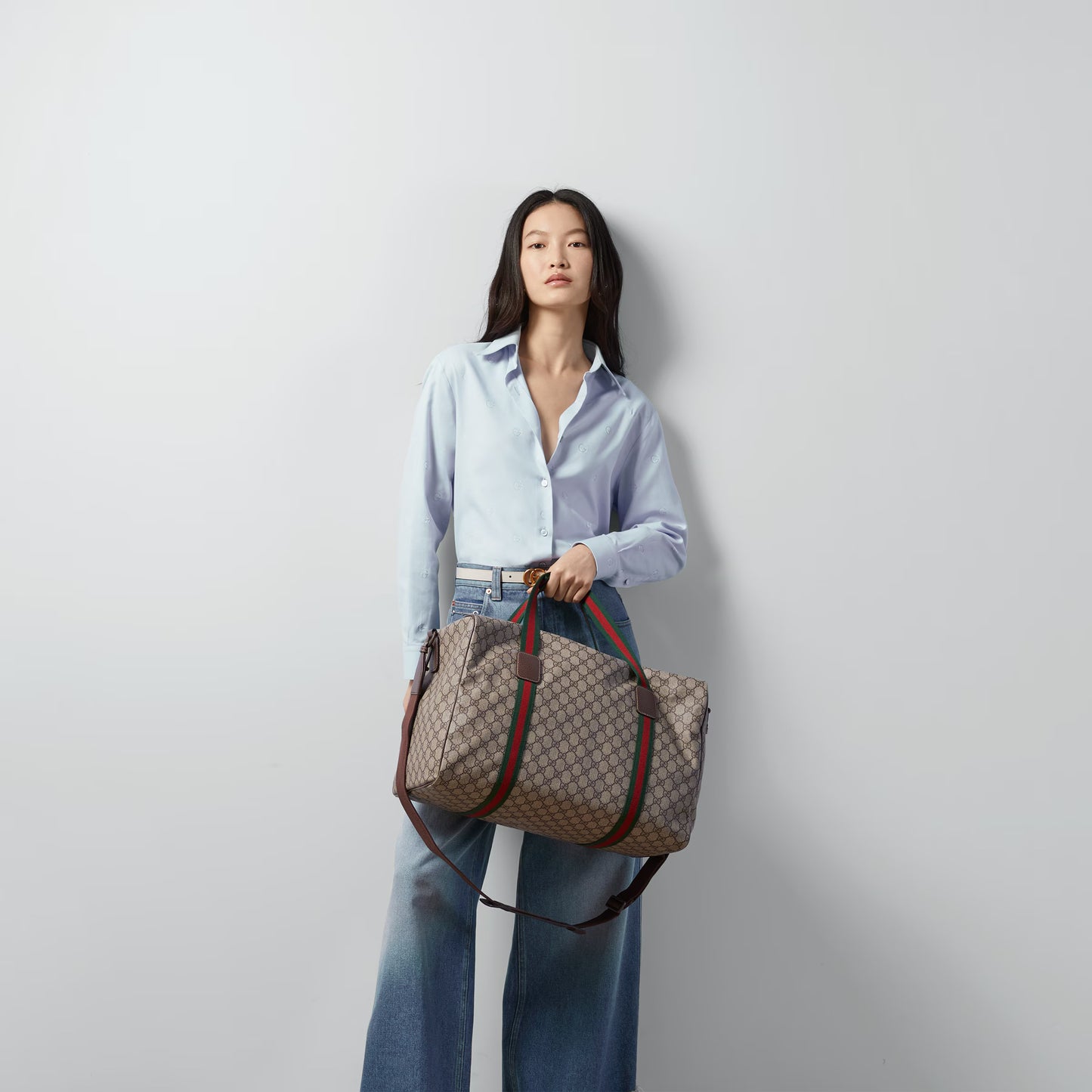 Gucci Medium Duffle Bag With Web