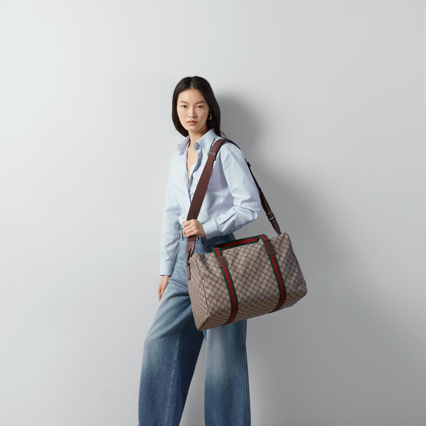 Gucci Medium Duffle Bag With Web