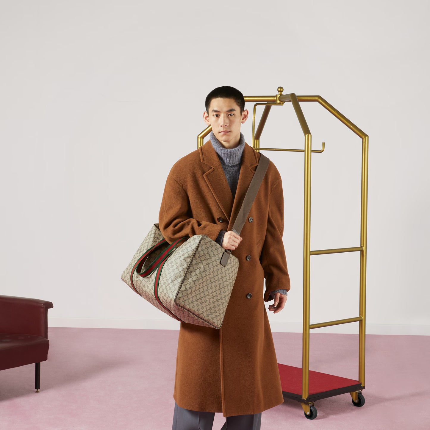 Gucci Large Duffle Bag With Web