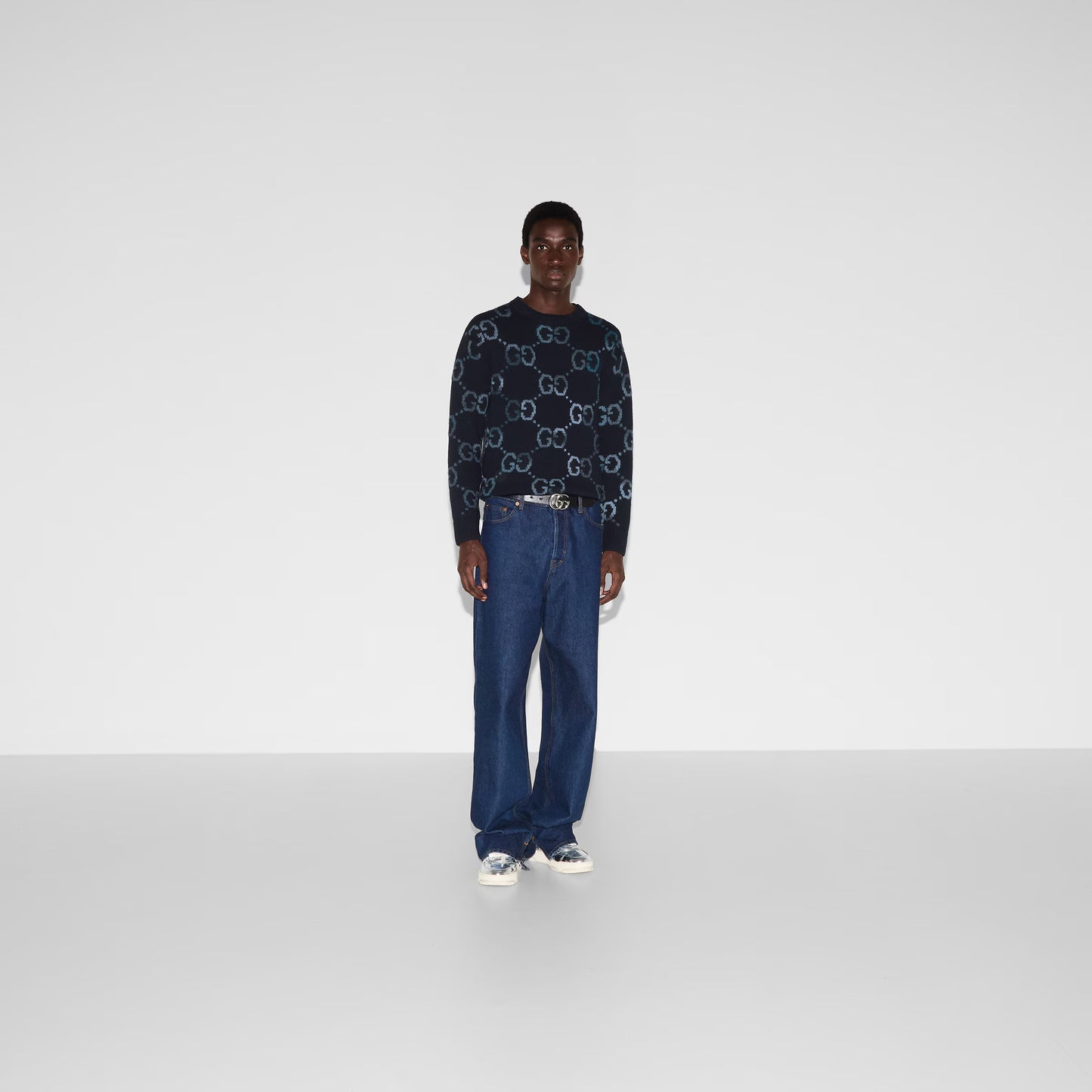 Gucci Wool Sweater With GG Intarsia