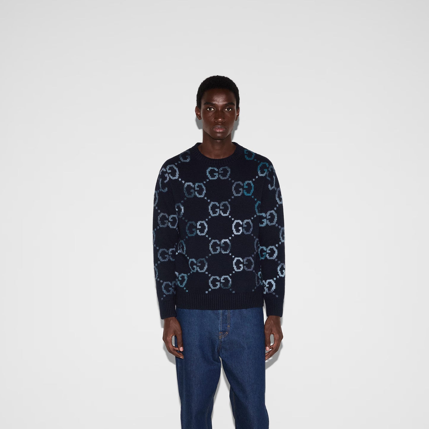 Gucci Wool Sweater With GG Intarsia
