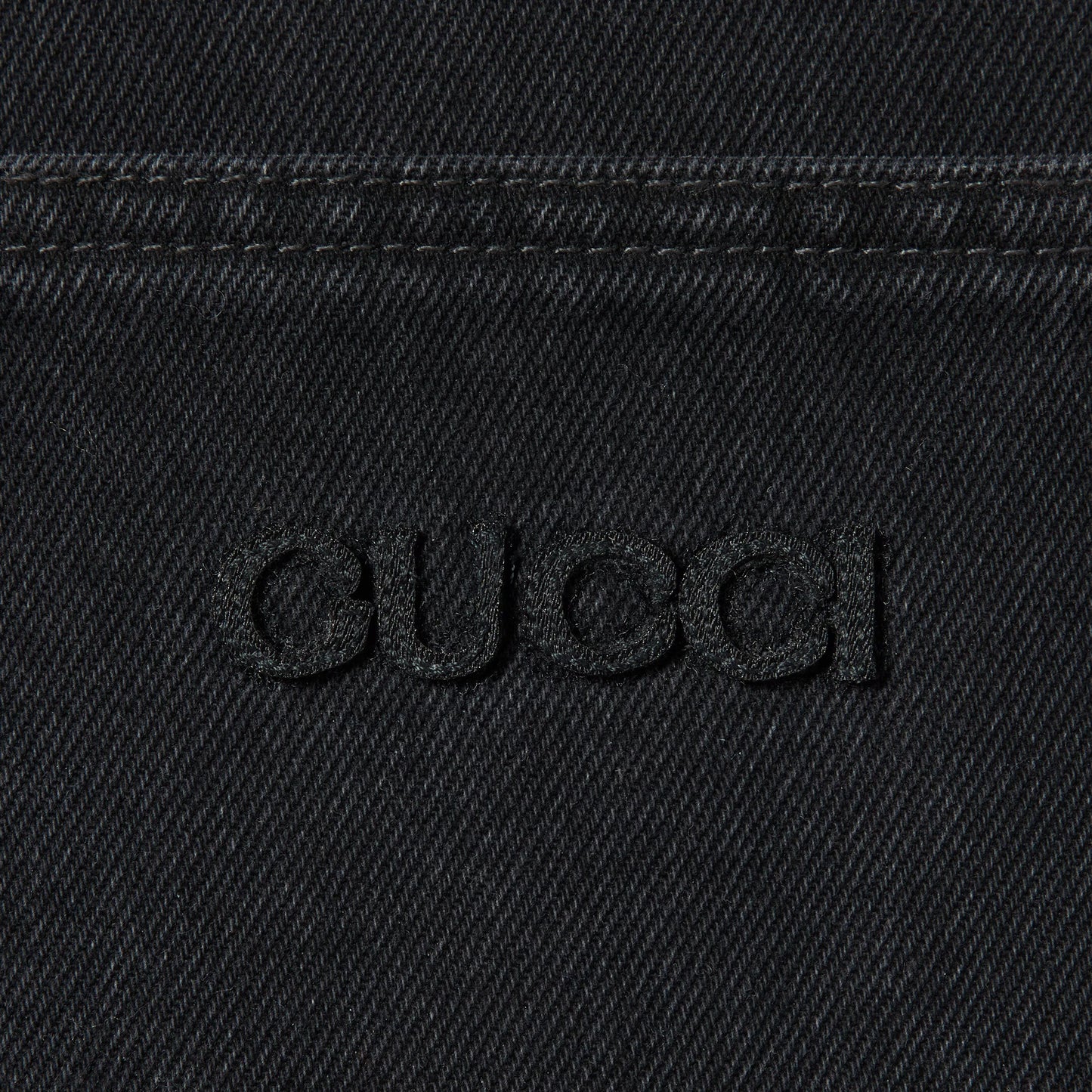 Gucci Denim Shirt With Gucci Embroidery