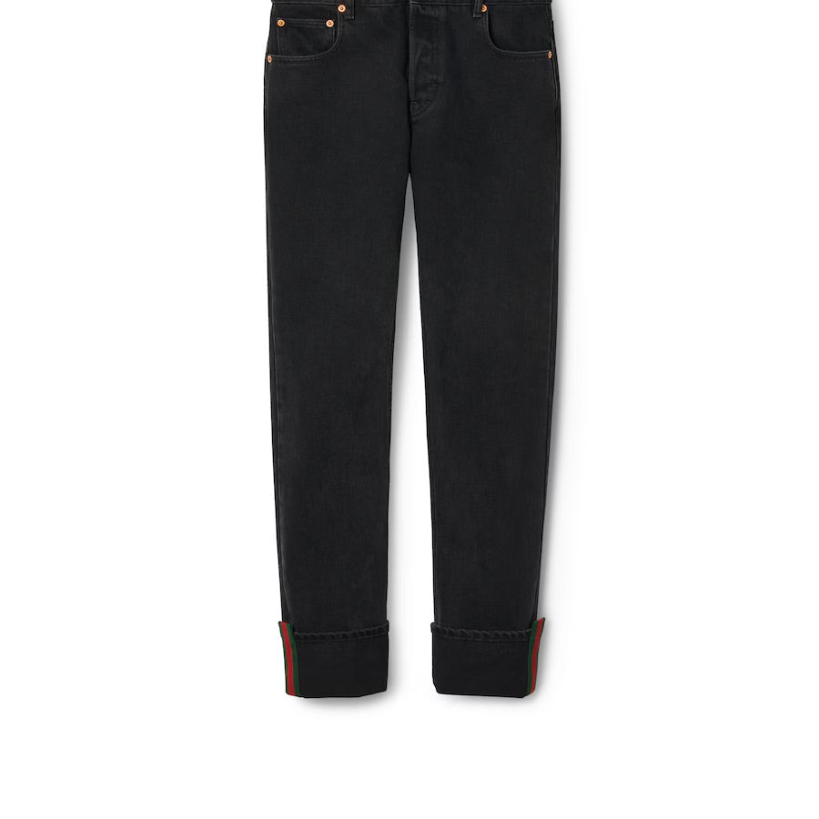 Gucci Denim Pant With Web