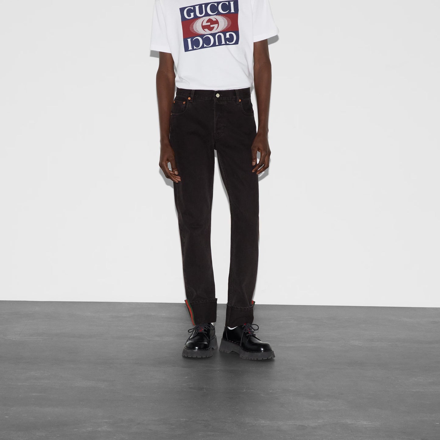 Gucci Denim Pant With Web
