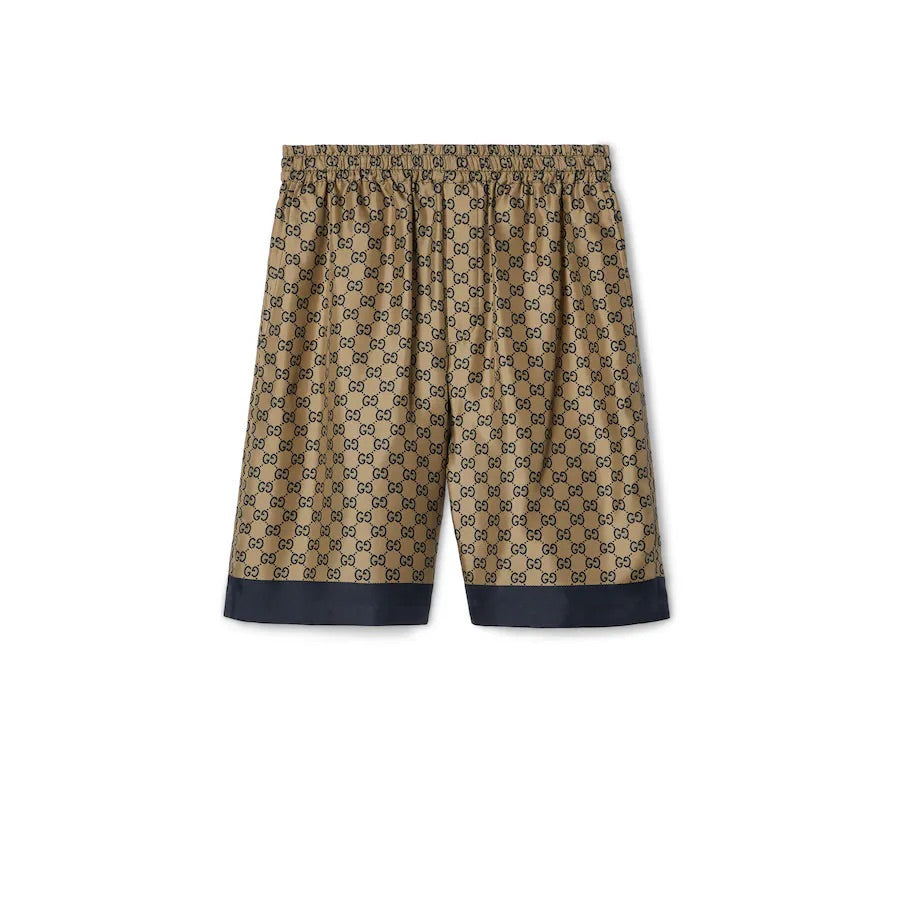 Gucci Printed Silk Twill Shorts