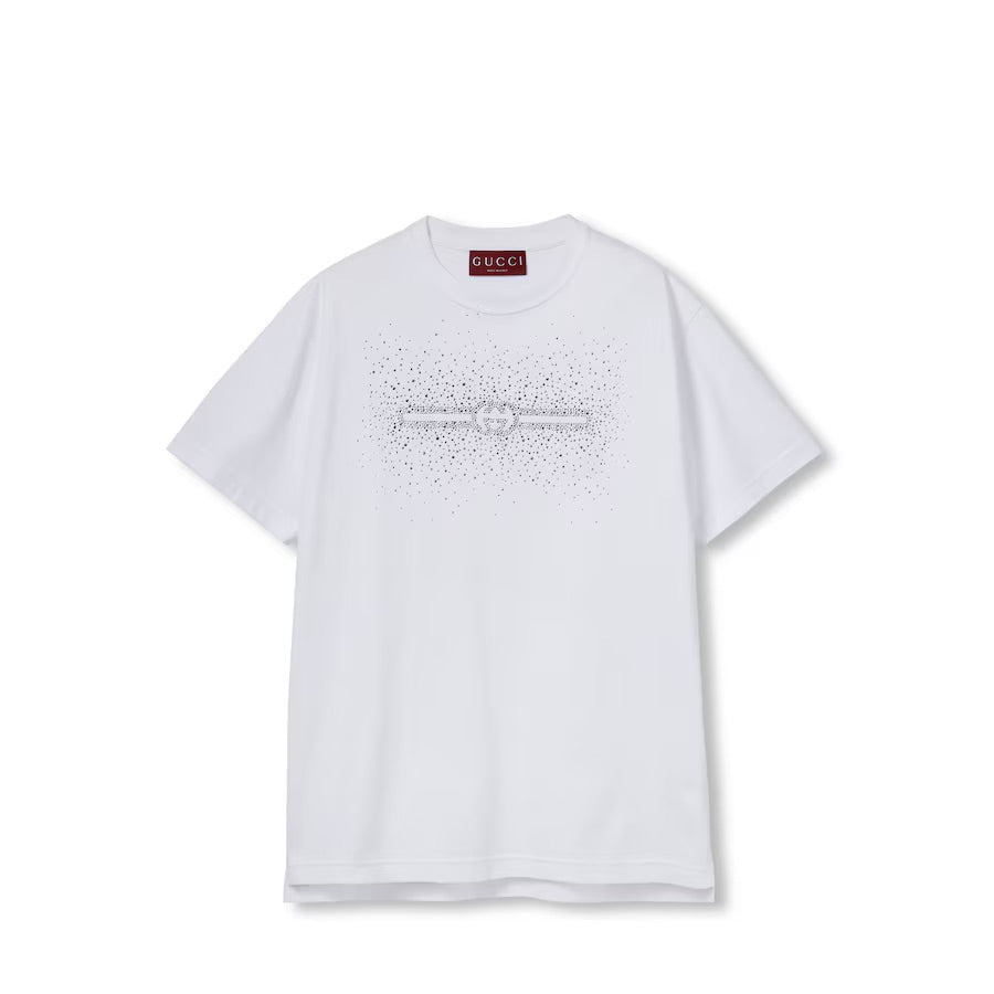 Guuci Cotton Jersey T-shirt With Interlocking G