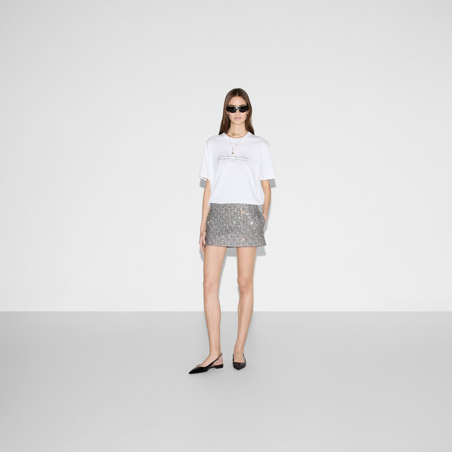 Guuci Cotton Jersey T-shirt With Interlocking G