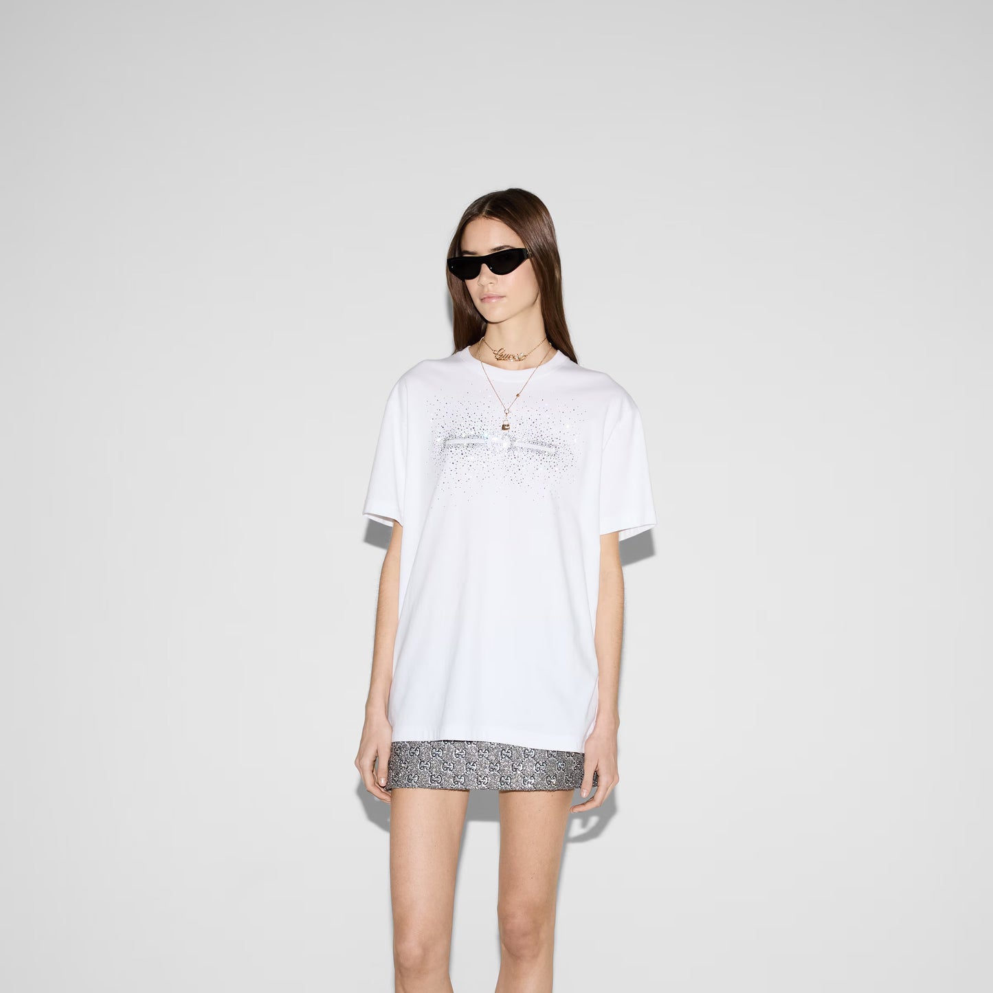 Guuci Cotton Jersey T-shirt With Interlocking G