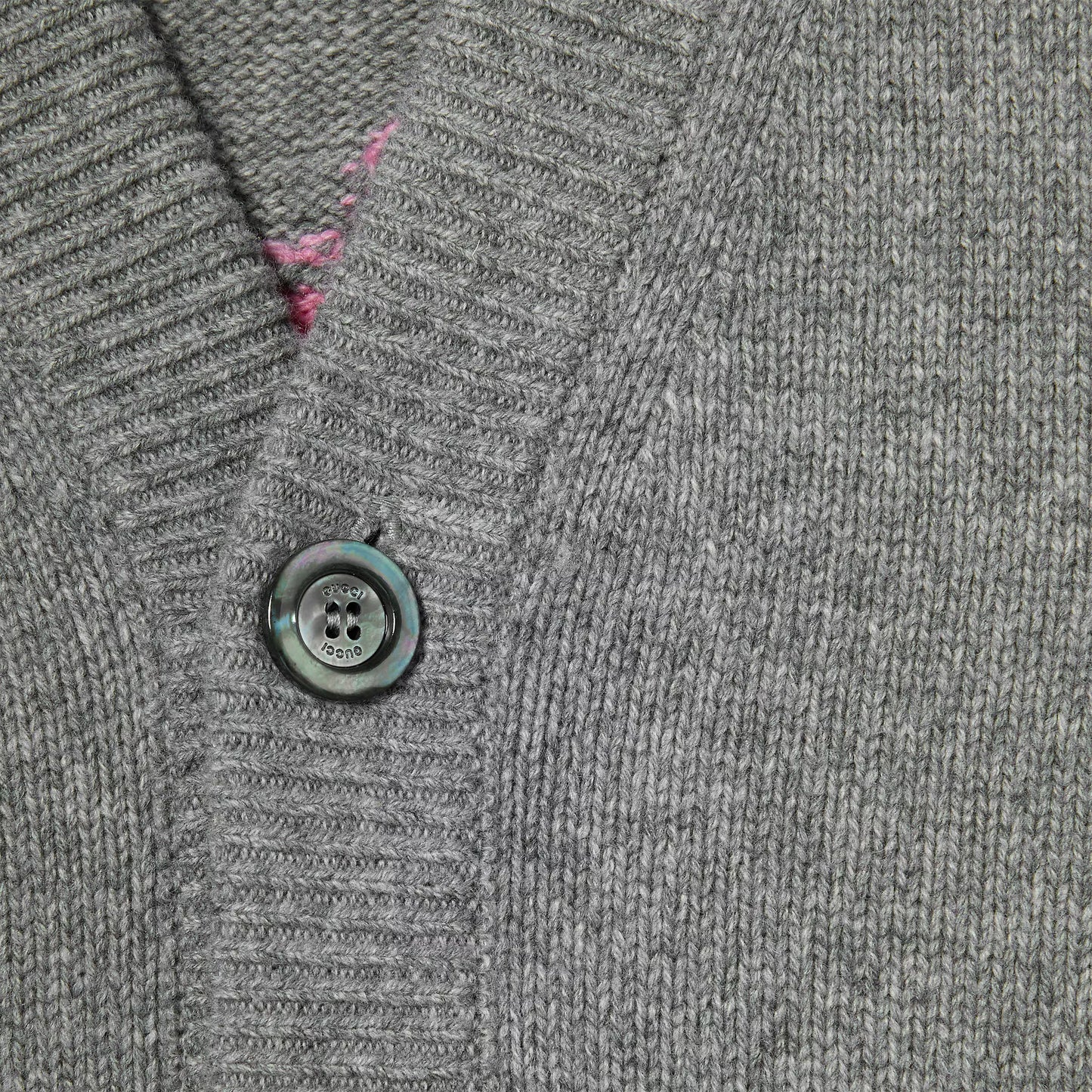 Wool Cashmere Cardigan With Intarsia