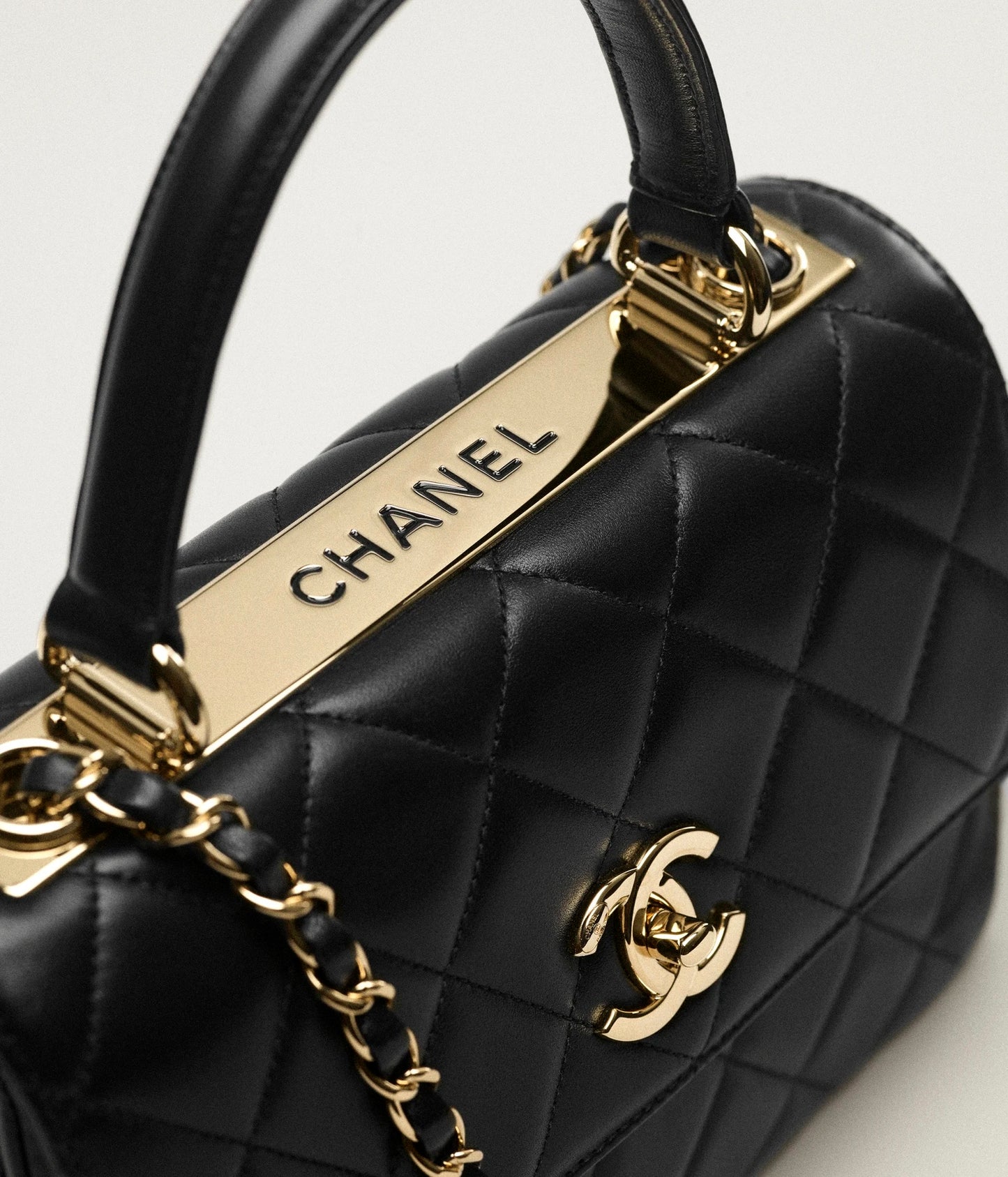 Chanel Flap Bag with Top Handle Lambskin