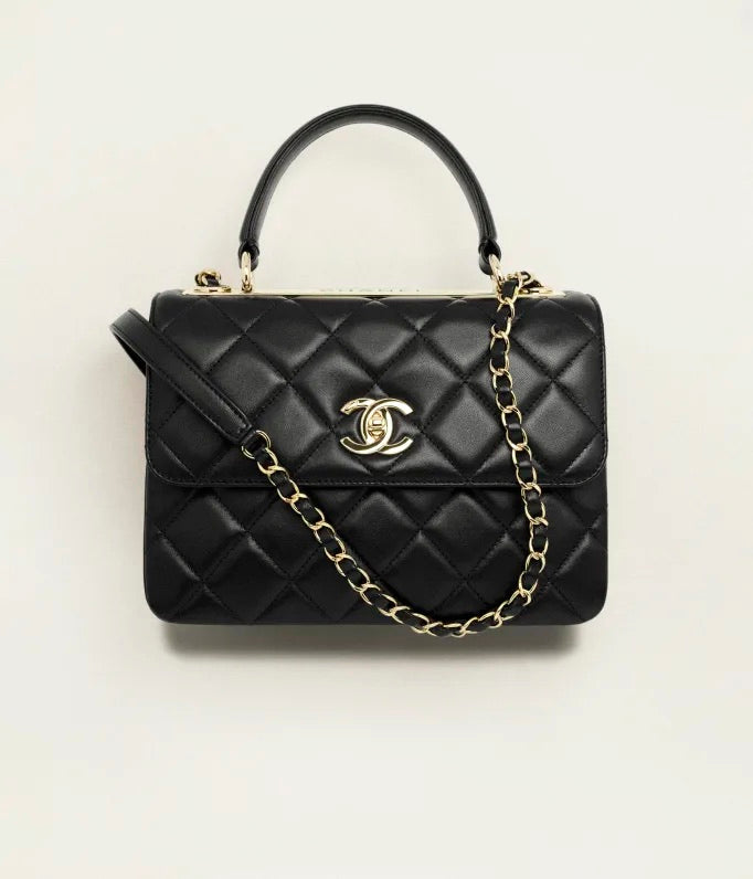 Chanel Flap Bag with Top Handle Lambskin