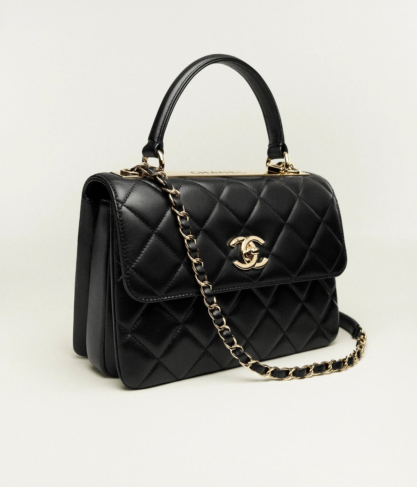 Chanel Flap Bag with Top Handle Lambskin