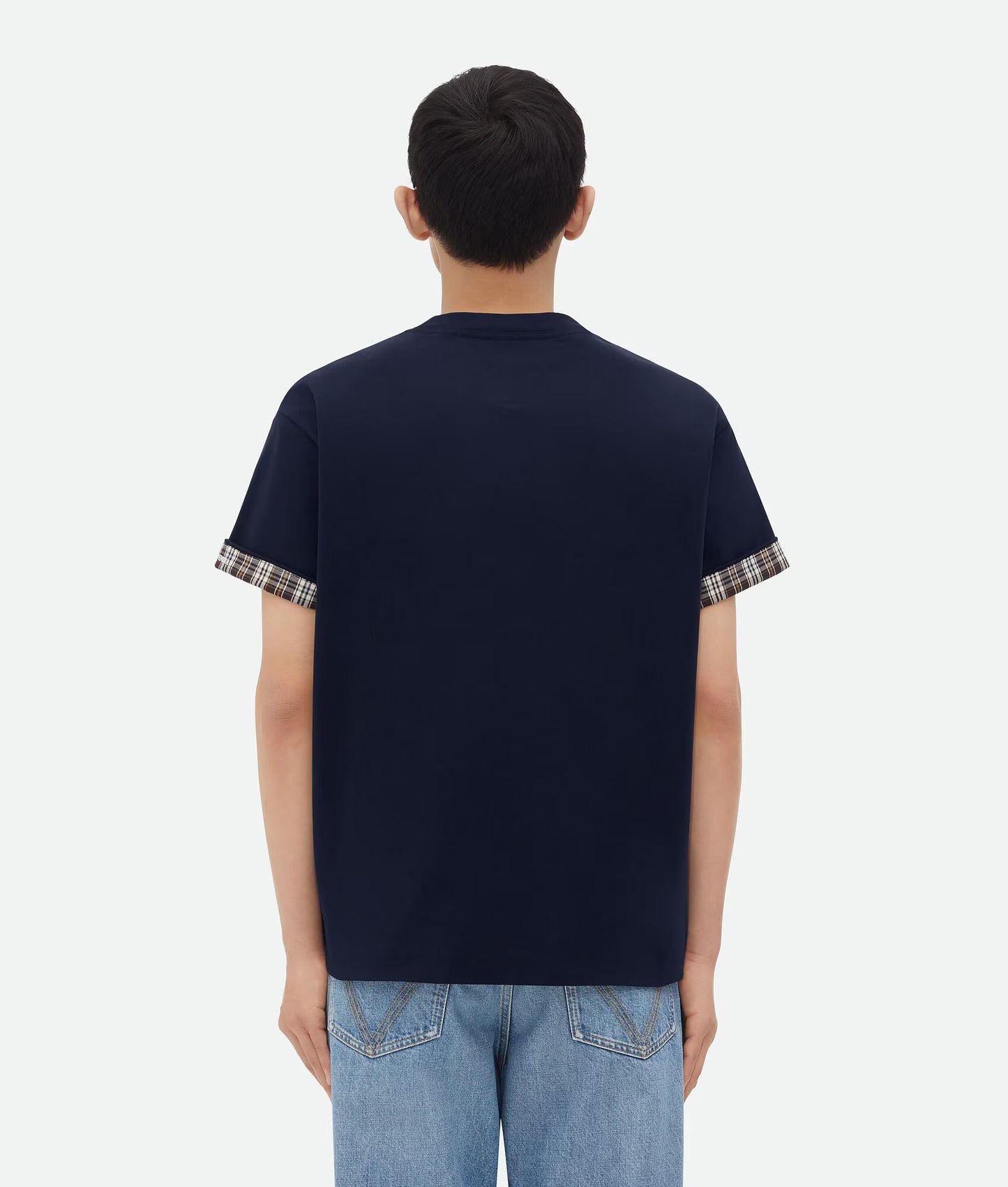 Bottega Veneta Double Layer Checked Cotton T-Shirt