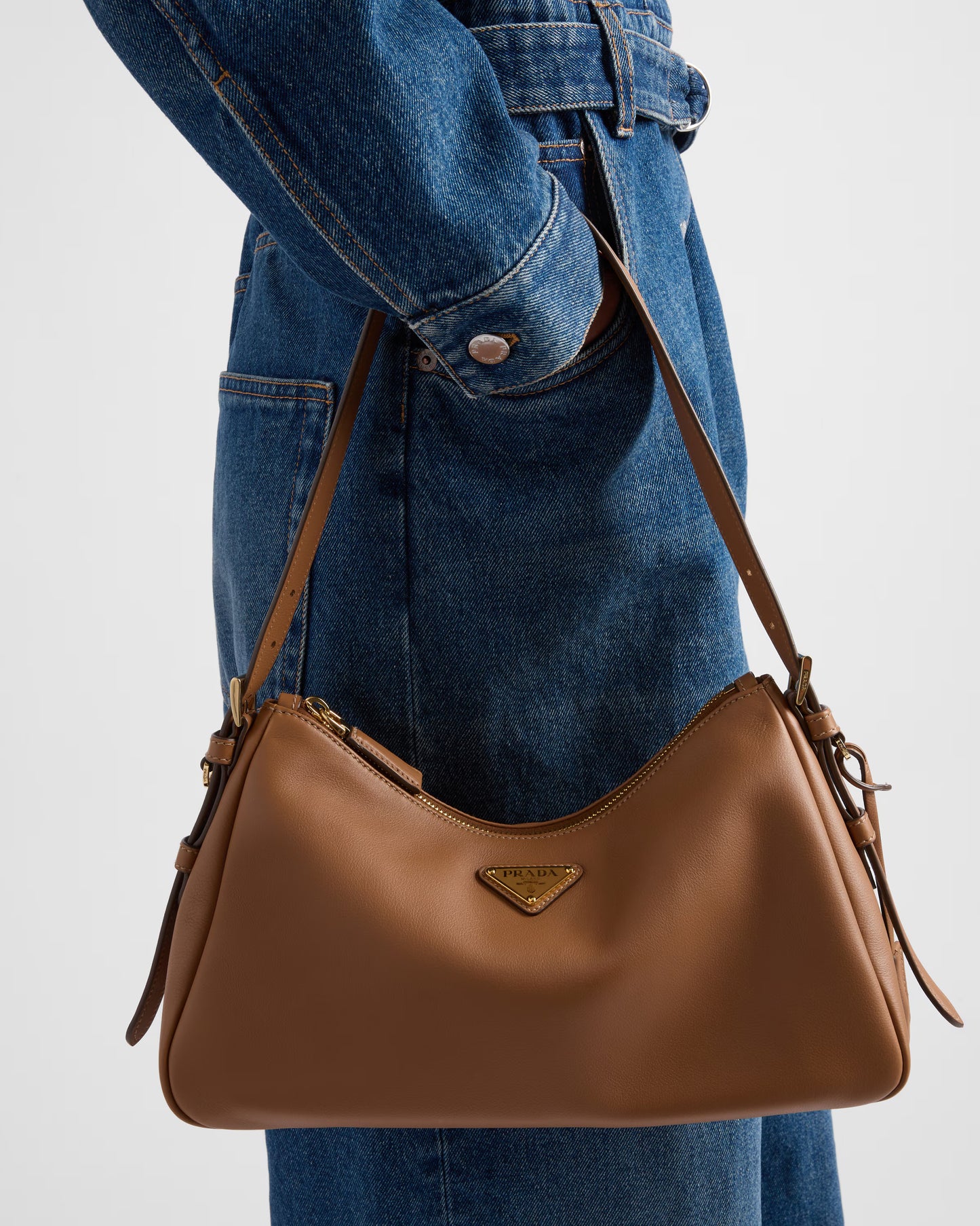 Prada Aimée Medium Leather Shoulder Bag