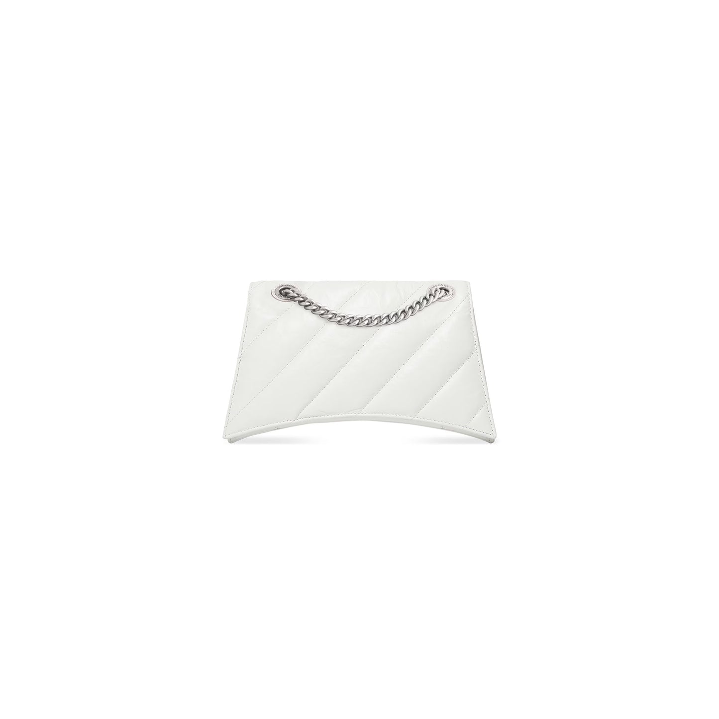 Balenciaga Crush Small Chain Bag Quilted in Optic White