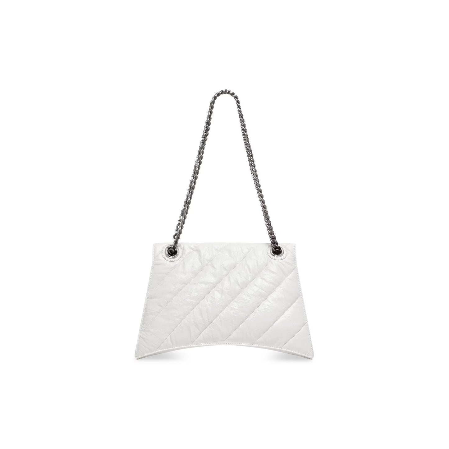 Balenciaga Crush Medium Chain Bag Quilted in Optic White
