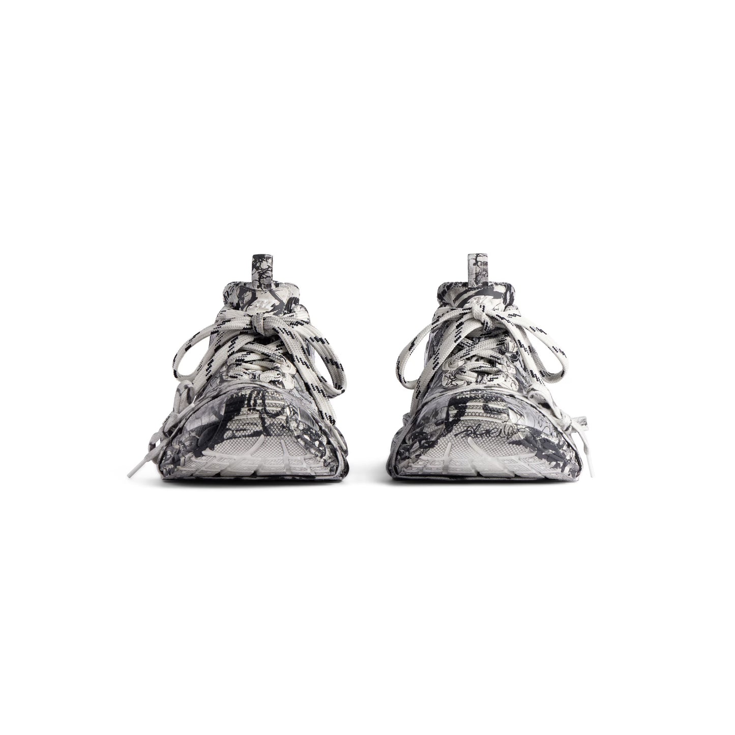 Women's Balenciaga 3XL Extreme Graffiti Sneaker in White/Black