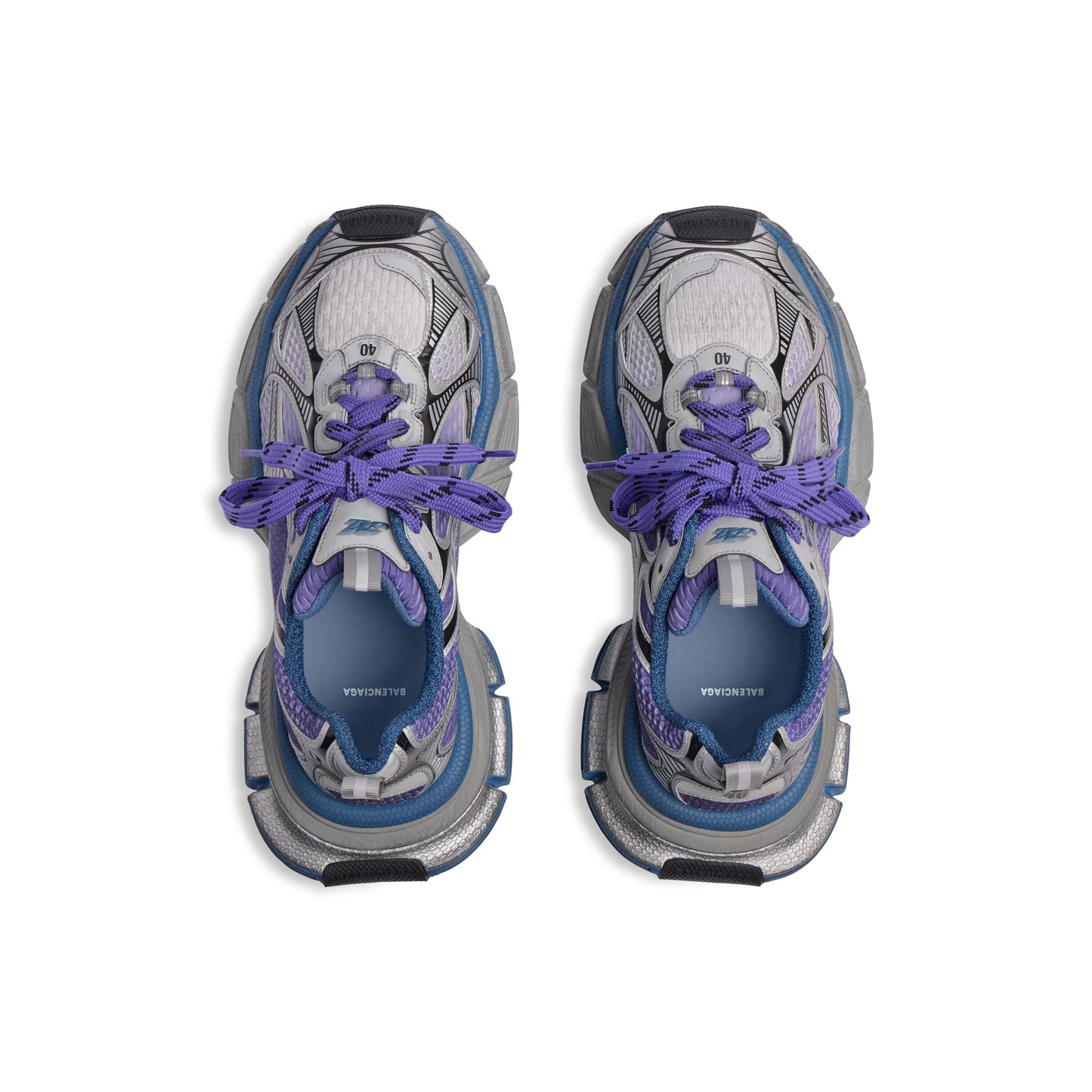 Women's Balenciaga 3XL Gradient Sneaker in Purple/Grey/Navy
