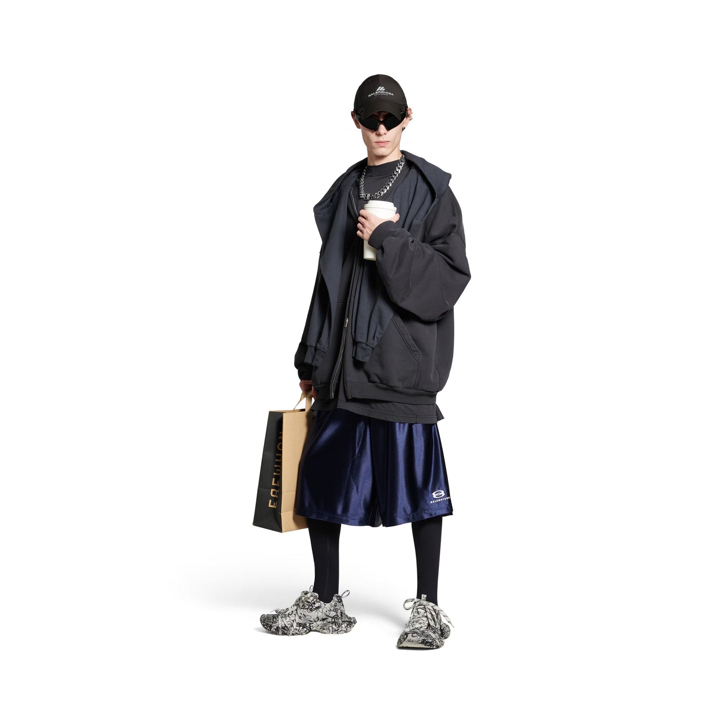 Women's Balenciaga 3XL Extreme Graffiti Sneaker in White/Black