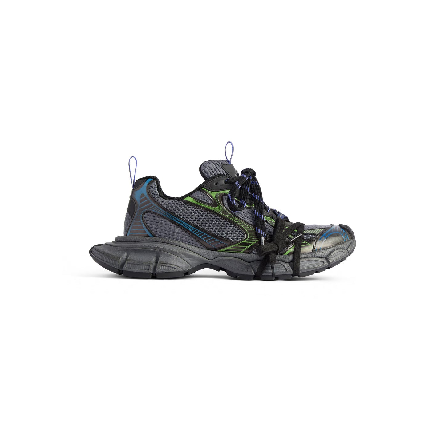 Women's Balenciaga Sneaker in Dark Green/Black/Blue/Green