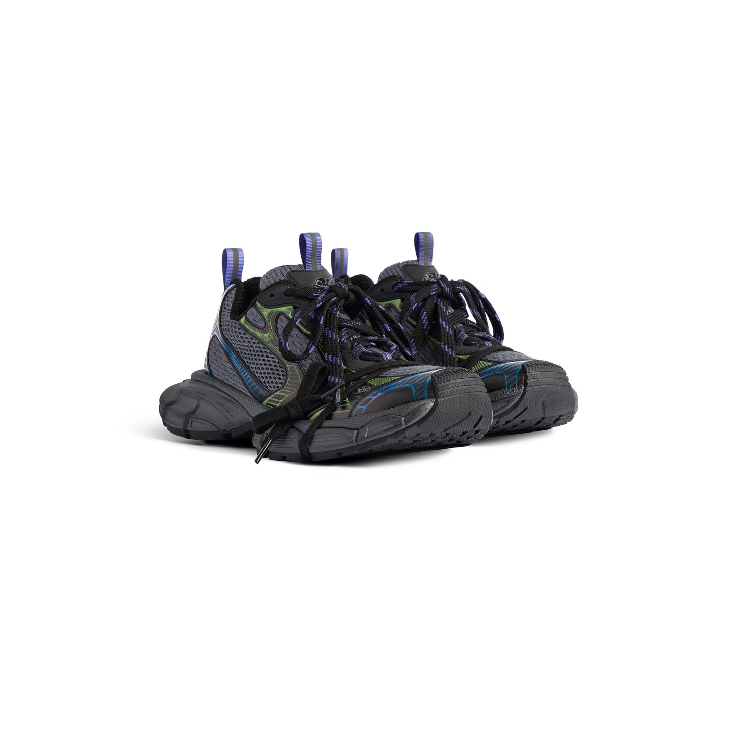Women's Balenciaga Sneaker in Dark Green/Black/Blue/Green