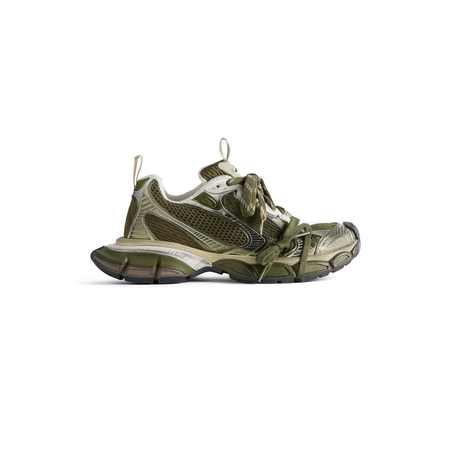 Women's Balenciaga 3XL Sneaker in Dark Green/Light Beige