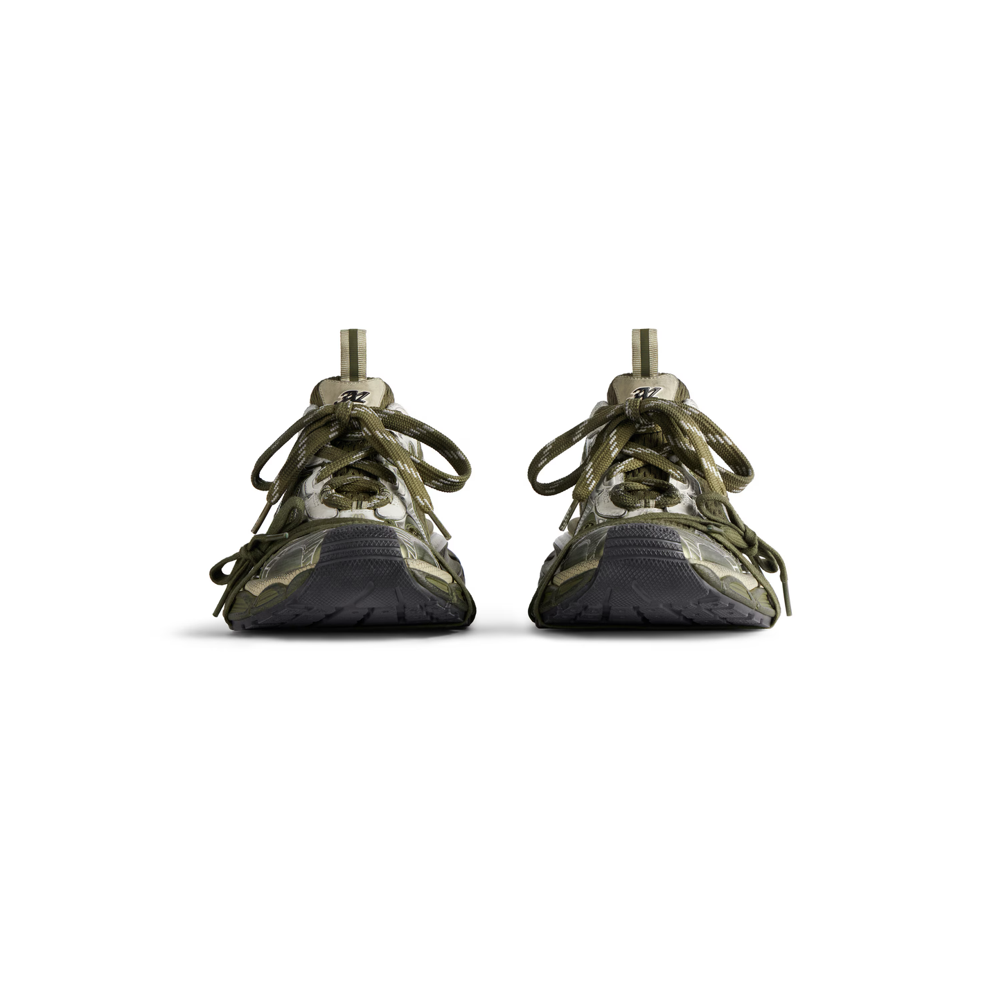 Women's Balenciaga 3XL Sneaker in Dark Green/Light Beige
