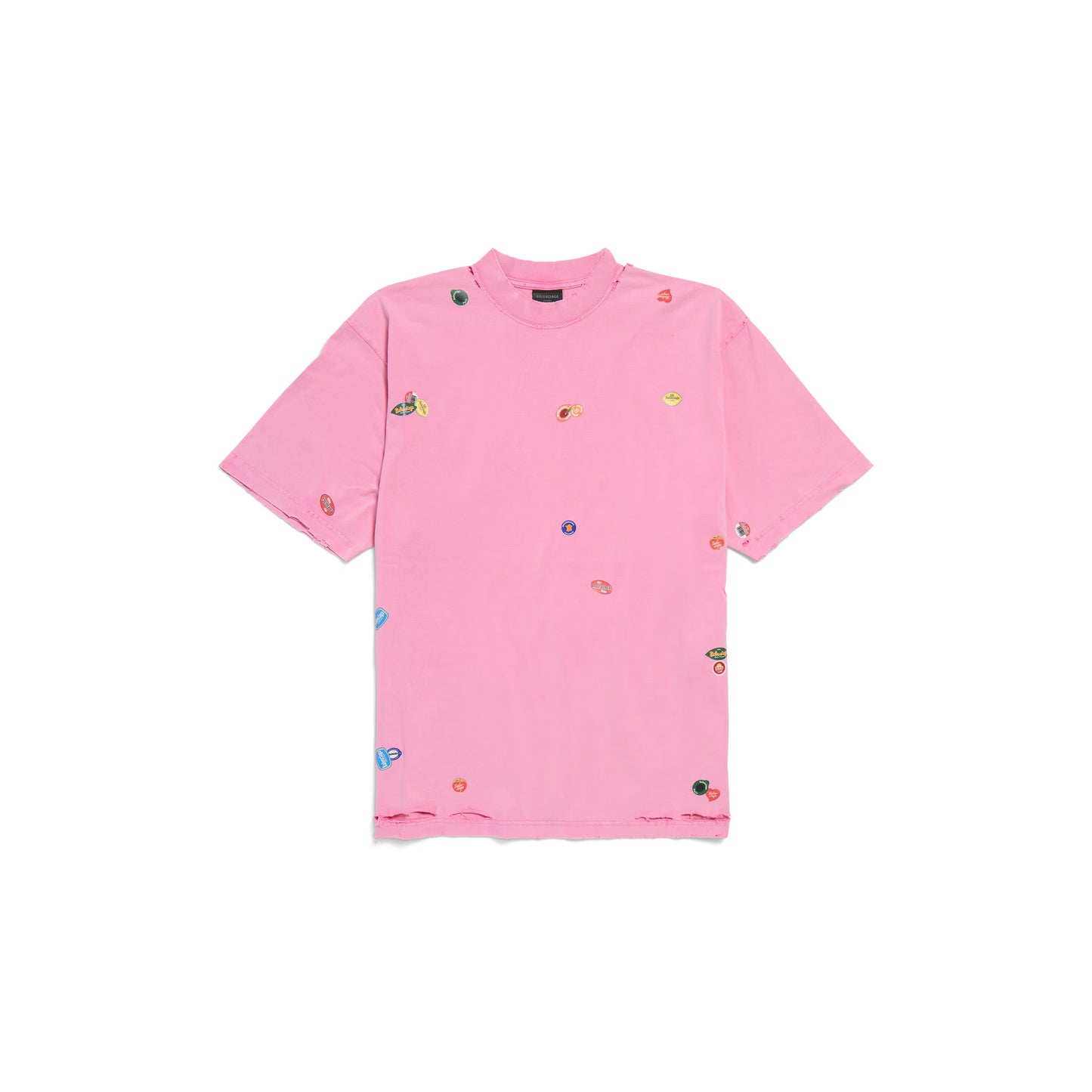 Balenciaga Fruity T-shirt Medium Fit in Faded Pink