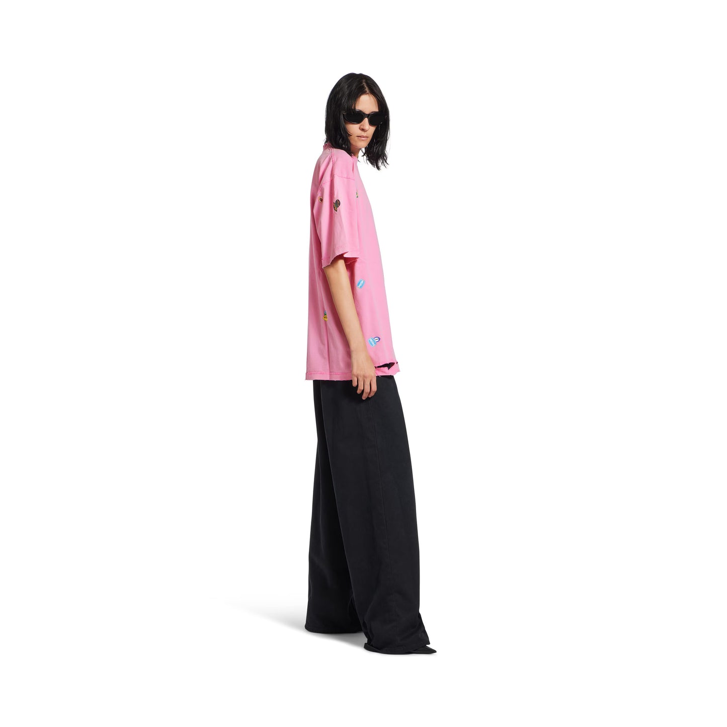 Balenciaga Fruity T-shirt Medium Fit in Faded Pink