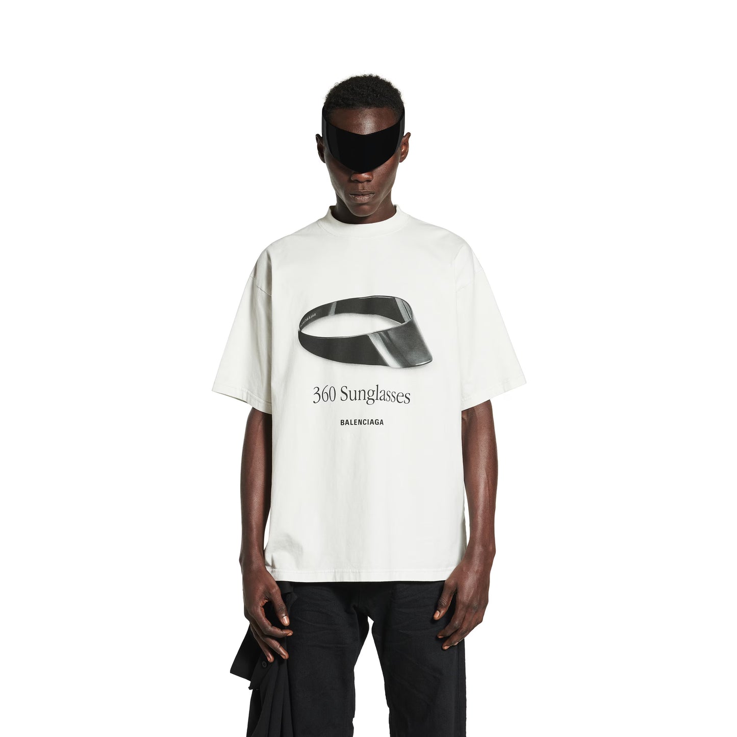 Balenciaga 360 Sunglasses T-shirt Medium Fit in Dirty White