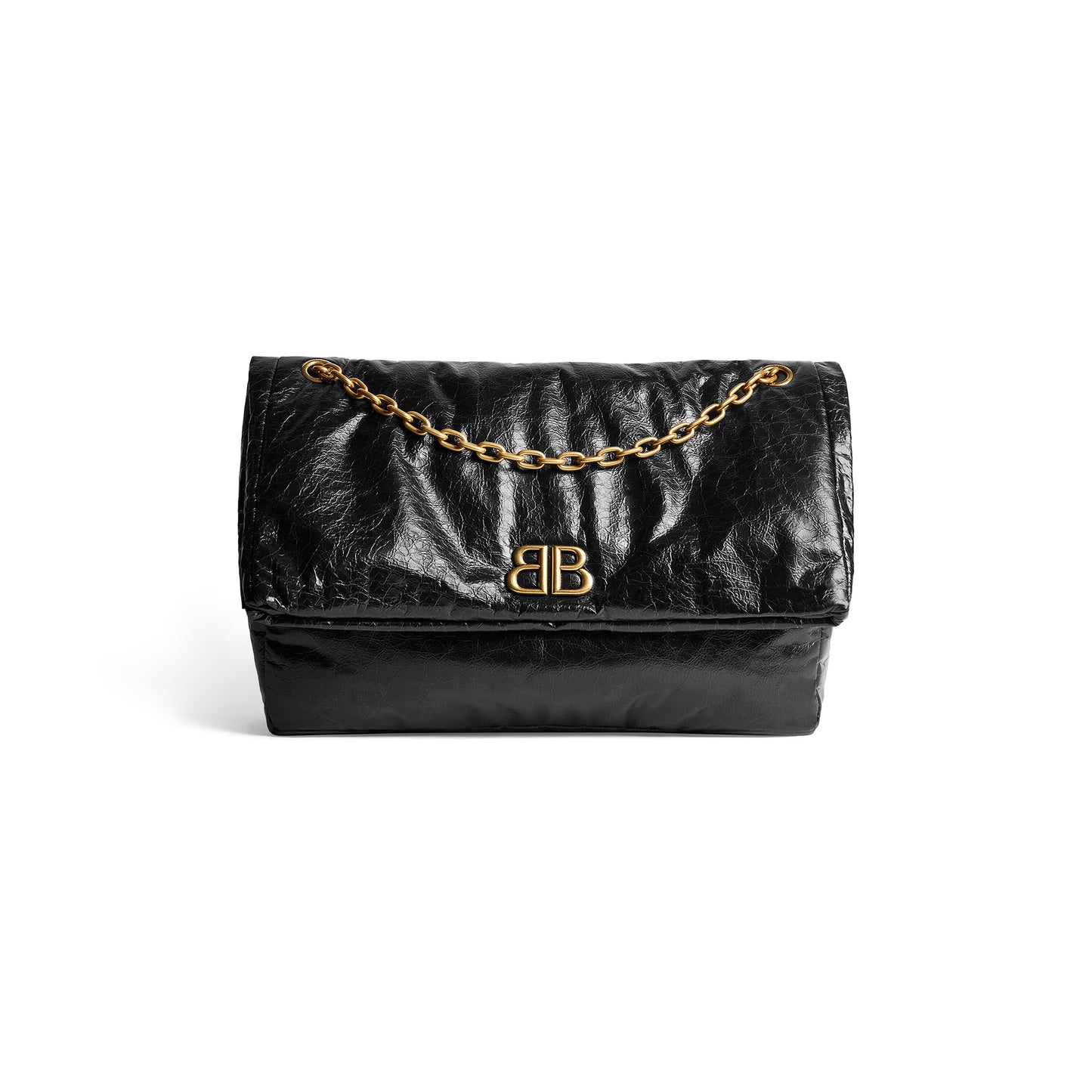 Monaco Large Chain Bag in Black