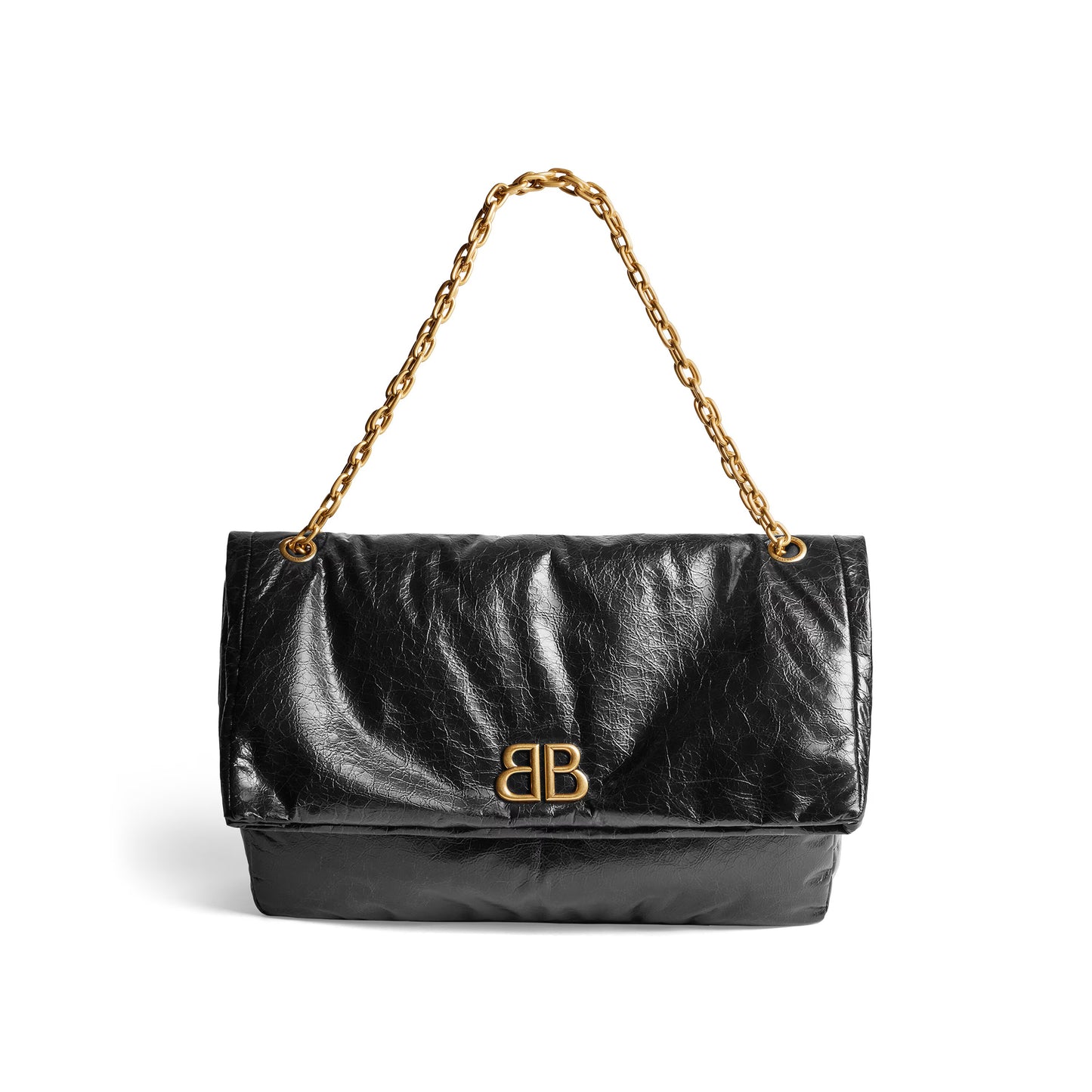 Monaco Large Chain Bag in Black
