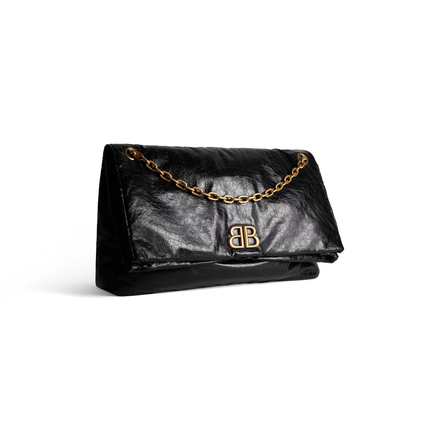 Monaco Large Chain Bag in Black