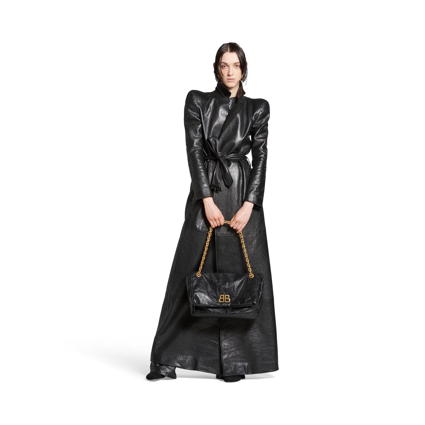 Balenciaga Monaco Medium Chain Bag in Black