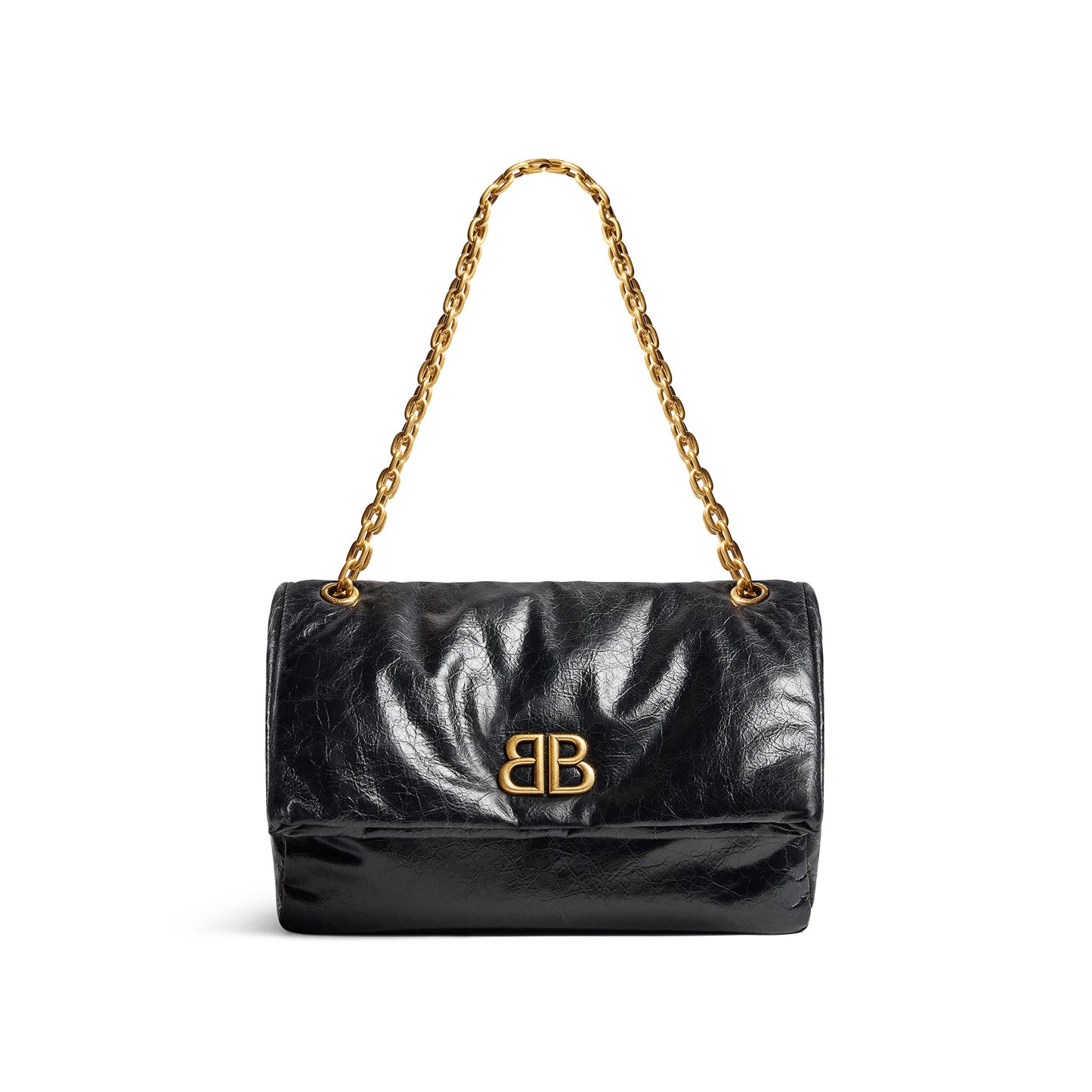 Balenciaga Monaco Medium Chain Bag in Black