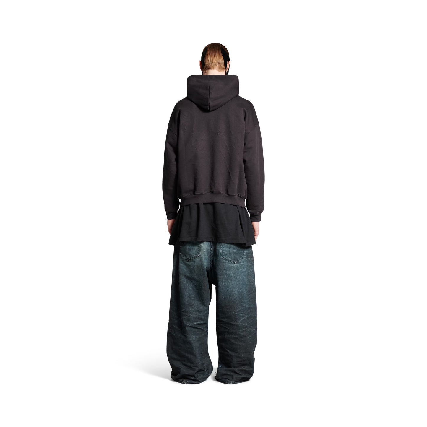 Balenciaga Loop Sports Icon Hoodie Medium Fit in Black