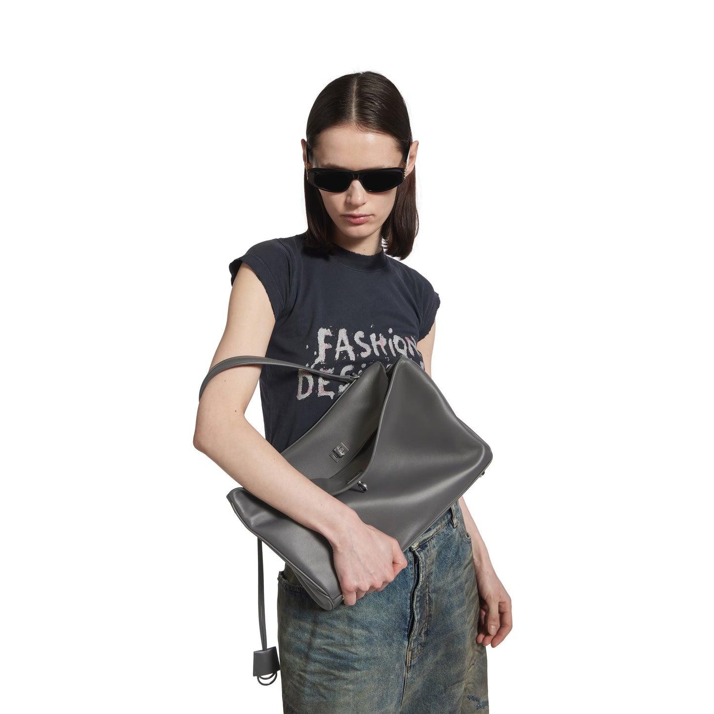 Balenciaga Rodeo Handbag Medium in Grey