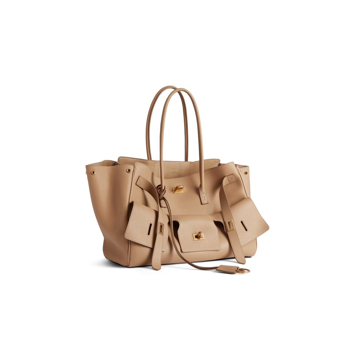 Balenciaga Bel Air Medium Carry All Bag in Latte