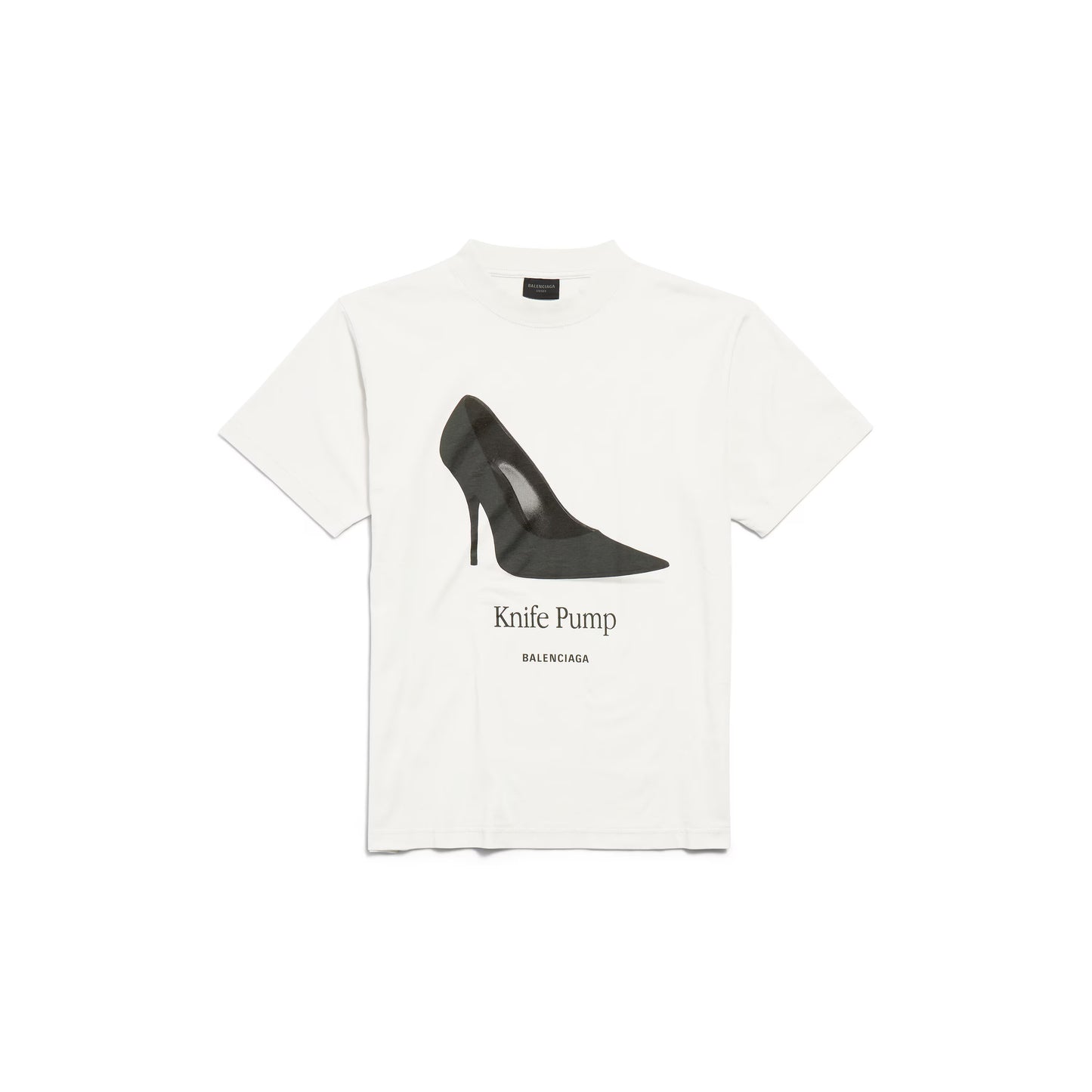 Balenciaga Knife Pump T-shirt Small Fit in Dirty White