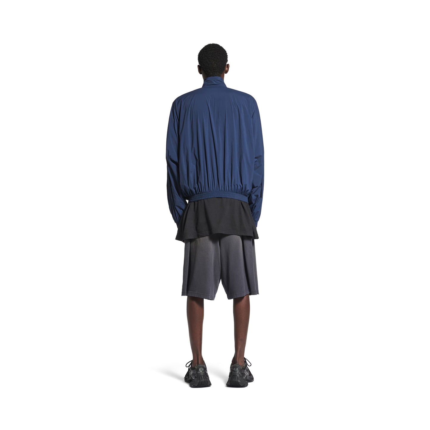 Balenciaga Loop Sports Icon Large Tracksuit Jacket in Navy