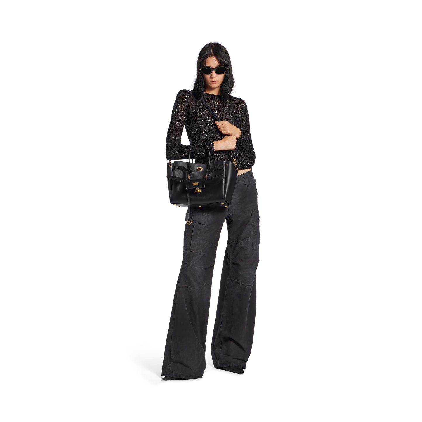 Balenciaga Bel Air Small Carry All Bag in Black