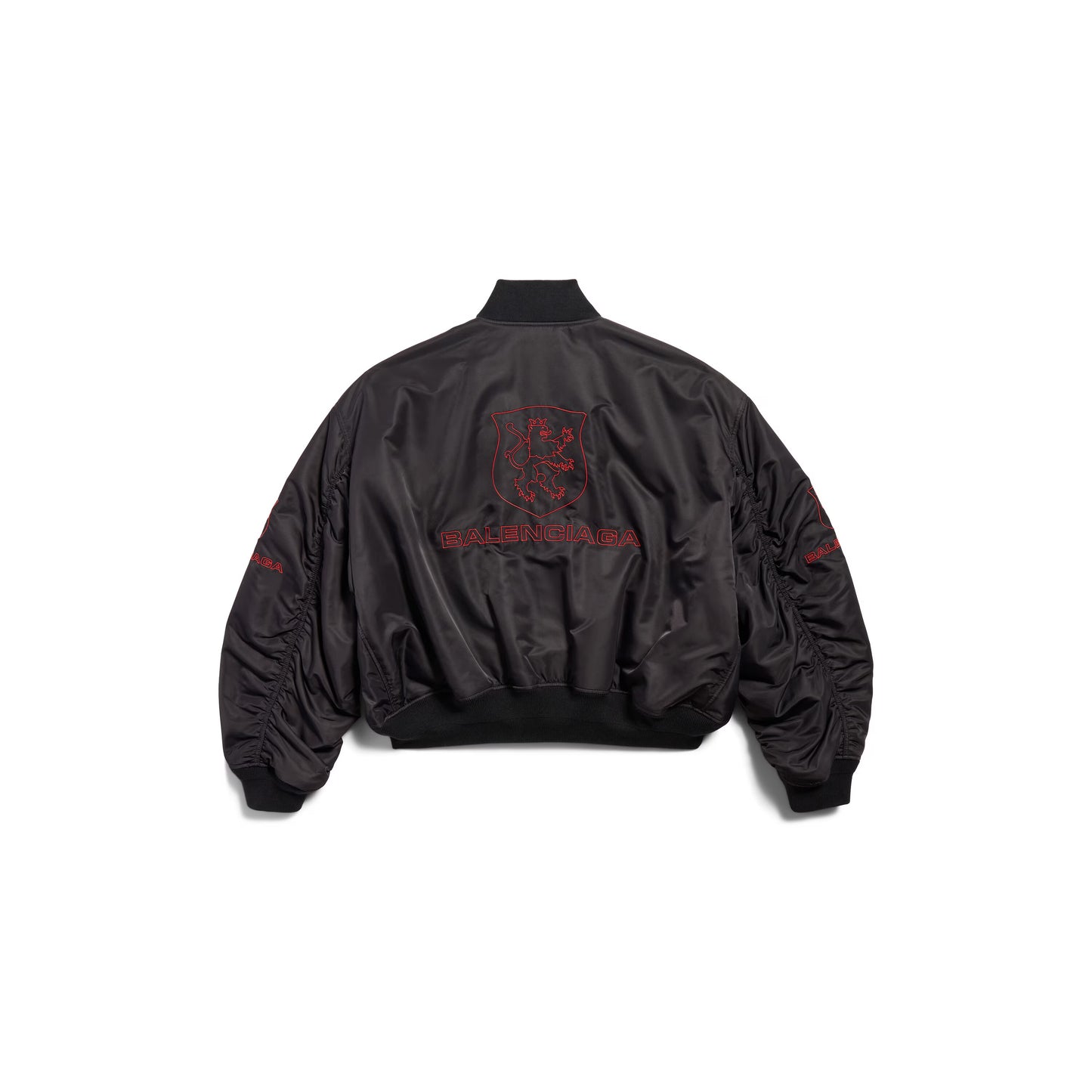 Balenciaga Lion Club Varsity Jacket in Black