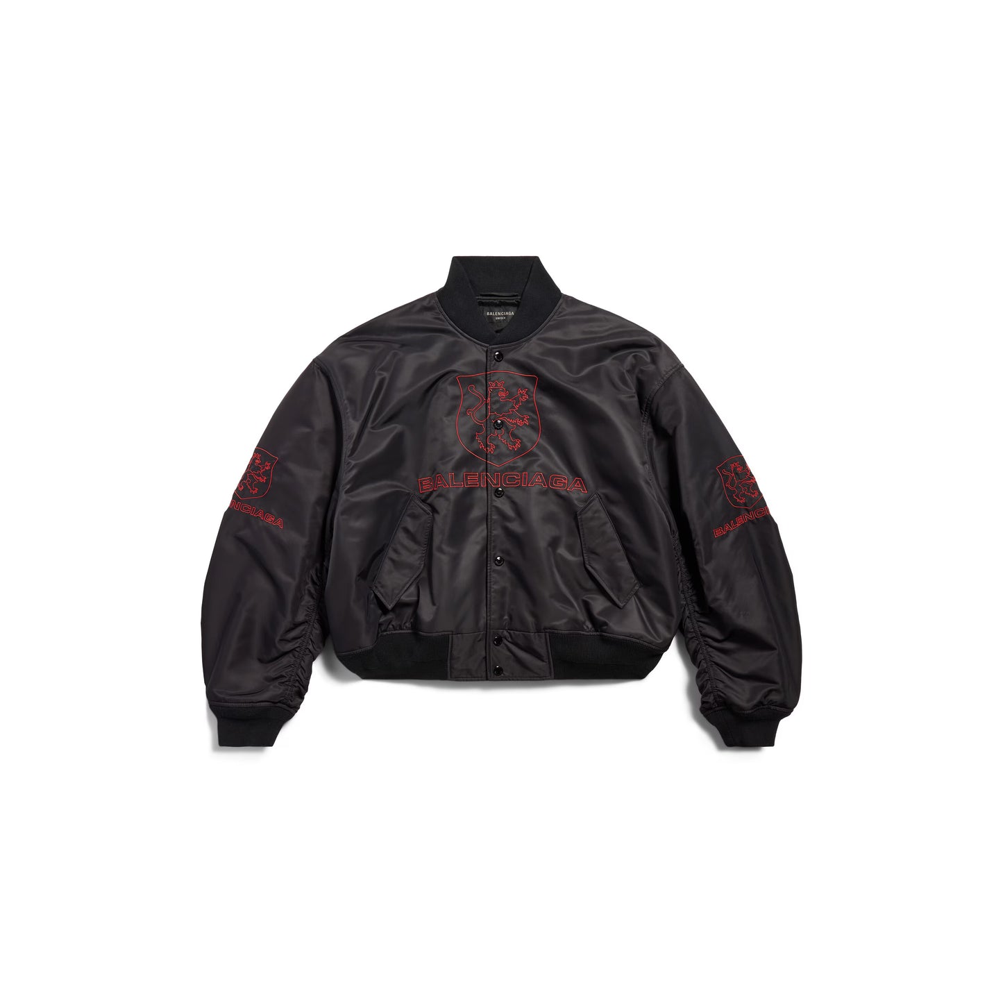 Balenciaga Lion Club Varsity Jacket in Black
