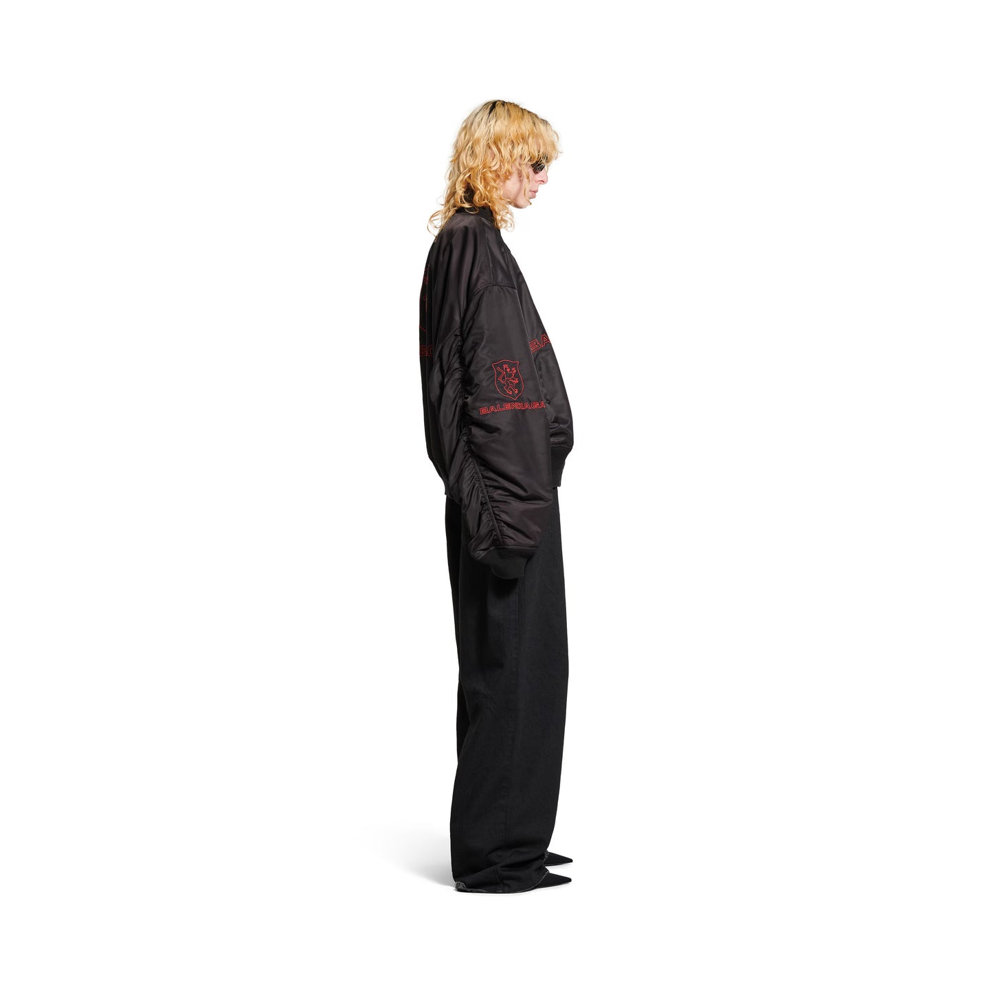 Balenciaga Lion Club Varsity Jacket in Black