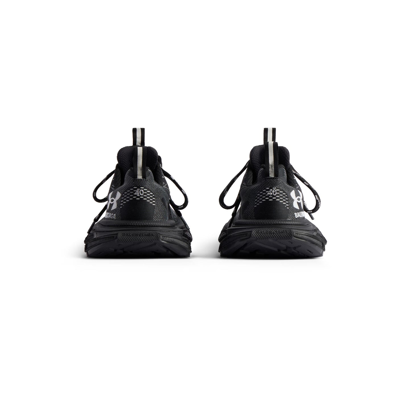 Men's 3XL Knit Sneaker in Black/White