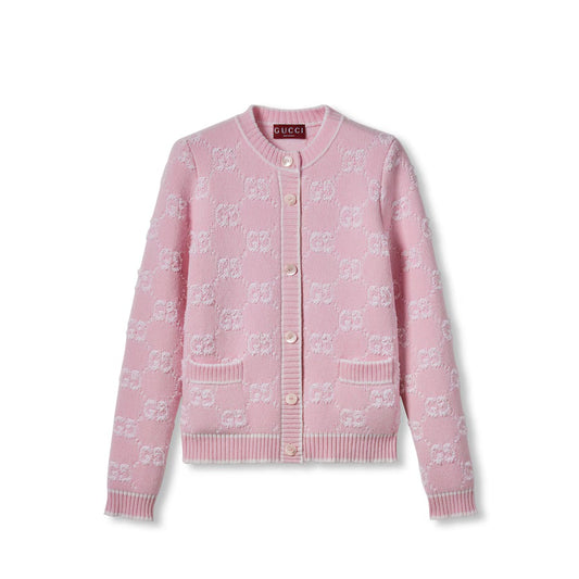 Gucci GG Wool Bouclé Jacquard Cardigan