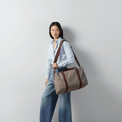 Gucci Medium Duffle Bag With Web