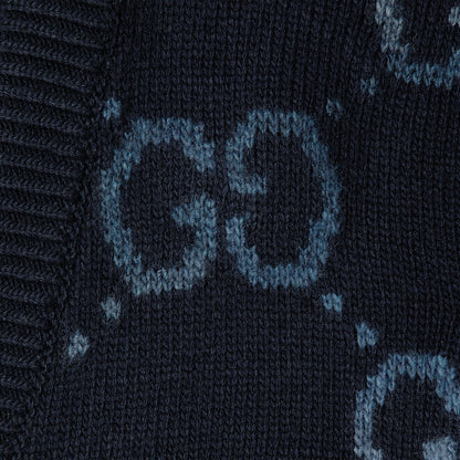 Wool Cardigan With GG Intarsia