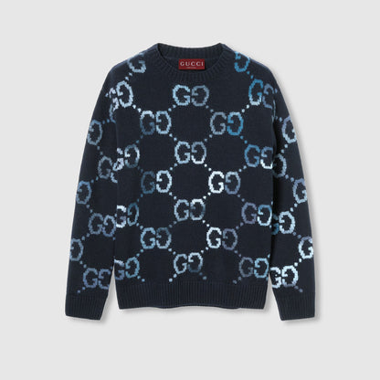 Gucci Wool Sweater With GG Intarsia
