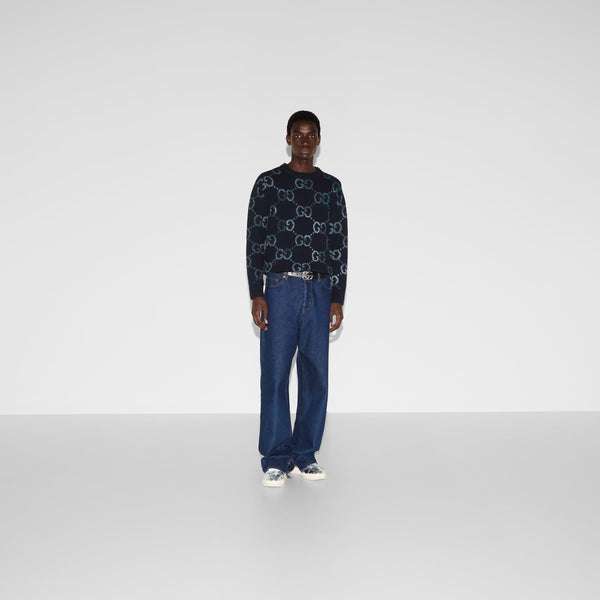 Wool Sweater With GG Intarsia